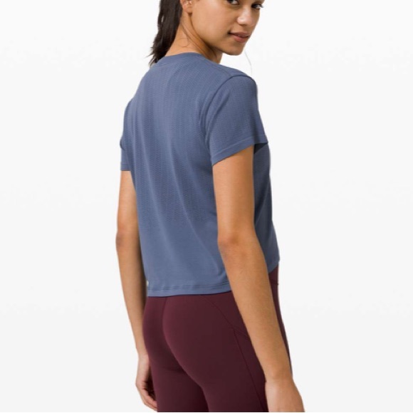 Lululemon Train to Be Short Sleeve
Ink Blue Perforated Crop Tee - Picture 4 of 7
